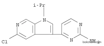 Molecular Structure of 1221153-82-7 (4-(5-Chloro-1-isopropyl-1H-pyrrolo[2,3-c]pyridin-3-yl)pyrimidin-2-amine)